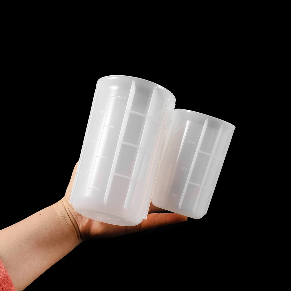 

350 100ml Silicone Measuring Cups Tool Clear Graduated Epoxy Split Cup For Casting UV Resin Mold Jewelry Art Kitchen Lab
