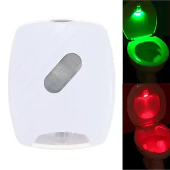 

Toilet Seat Night Light Smart Motion Sensor Toilet Lid Induction Lamp Used 2*AA Batteries Backlight For Toilet Seat Bath Light