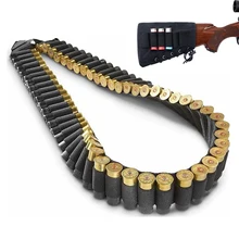 6/50 Rounds Shell Holder Military Ammo Bullet Pouch Hunting 12 20 Gauge Shotgun Cartridge Carrier Elastic Buttstock Ammo Holder