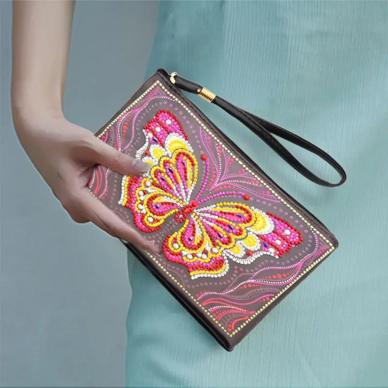 DIY Special Shaped Diamond Painting Bracelet Wallet Embroidery Cross Stitch Bag Q6PE