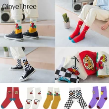 Ulzaang унисекс забавные носки с героями мультфильмов Harajuku Cool скейтборд Sokken INS Art модные мягкие хлопковые хипстерские летние носки без пятки