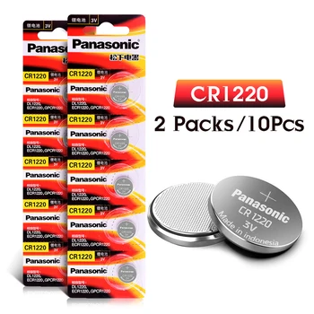

10Pcs/2Card 3V CR1220 100% Original Button Panasonic Cell Battery cr 1220 ECR1220 GPCR1220 Lithium Battery For Watch Car Remote