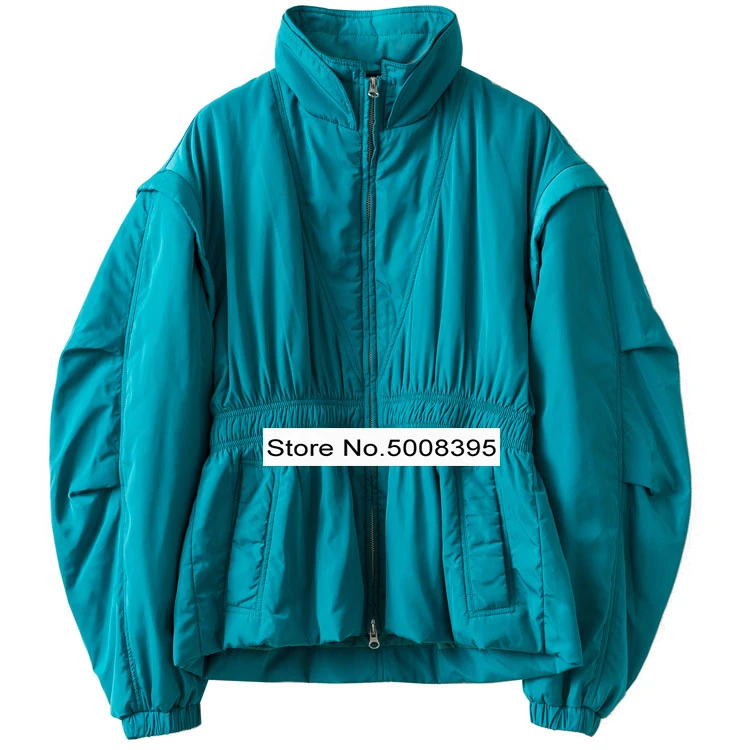 turquoise padded coat