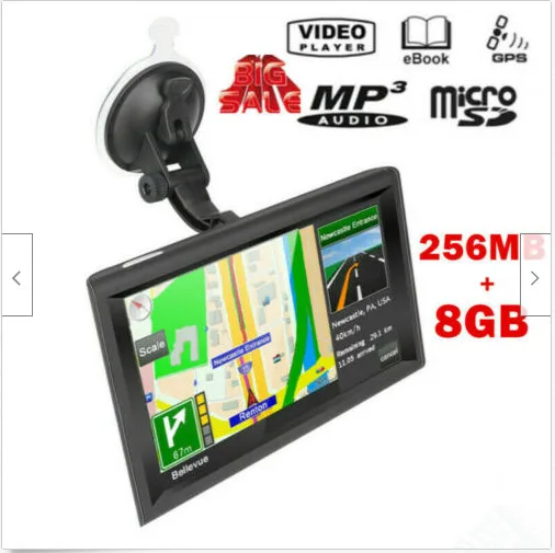 Автомобиль Грузовик 9 дюймов GPS навигатор ультра яркие красные/зеленые/новейшая