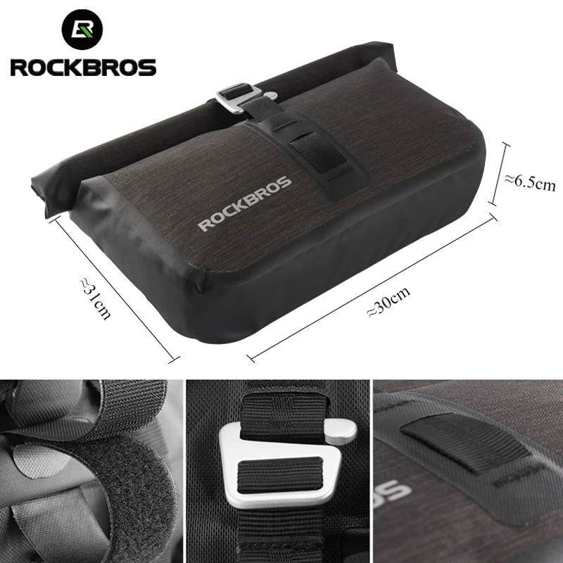ROCKBROS 5 6L велосипедная Сумка водонепроницаемая Передняя отражающая трубка сумка