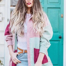 SweatyRocks повседневное пальто на пуговицах с карманами, верхняя одежда с отложным воротником, новинка, Осеннее Женское пальто с длинными рукавами