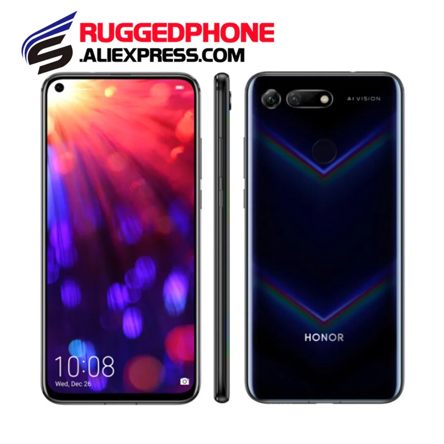 Google Play Honor V20 6GB 128GB NFC 48MP + 25MP камера Kirin 980 6 4 &quotполноразмерный дисплей вид 20 супер