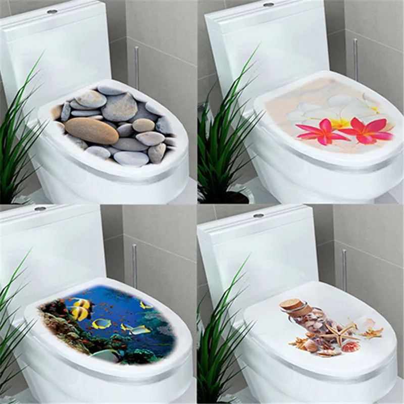 Bathroom DIY Toilet Seat Wall Sticker Decoration Decal Vinyl Mural Home Decor Useful PVC Removable Home Decor Bathroom DIY Toilet Seat Wall Sticker Decoration Decal Vinyl Mural Home Decor Useful PVC Removable Home Decor