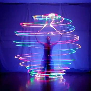 

Balls Light Prop Glow, Color Fairy Lights Belly Poi 9 Pair Dancer Rave,