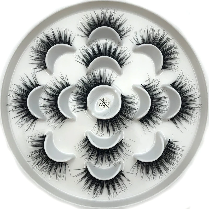 

Mikiwi 7pairs 15-25mm Faux 3D Mink Lashes Natural Long False Eyelashes Dramatic Fake Lashes Makeup Extension Eyelashes