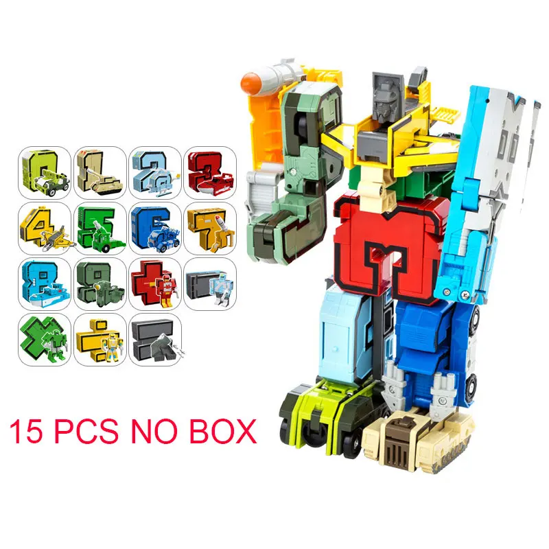 15 в 1 развивающие сборные строительные блоки GUDI фигурка Трансформация Роботы количество Деформация игрушки для детей - Цвет: 15pcs NO BOX