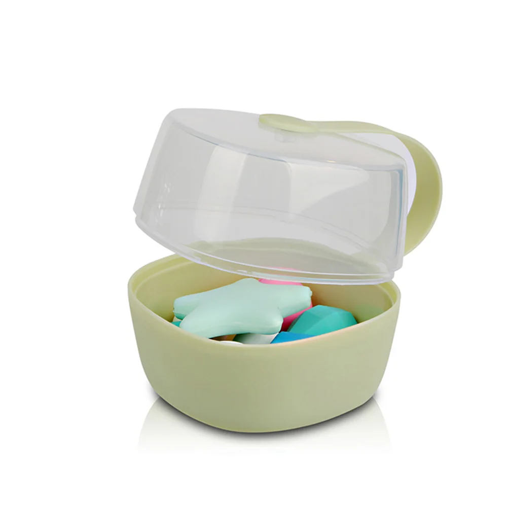 Хранение сосков, коробка для детских сосок, переносная коробка для детских сосок для путешествий, гуттаперча, комфортная коробка с широким горлом, розовый, зеленый, фиолетовый
