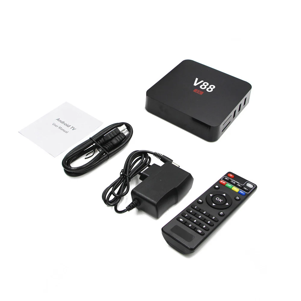 Горячая Смарт ТВ коробка 4K четырехъядерный 1+ 8 Гб HD WiFi телеприставка медиаплеер для Android 7,1