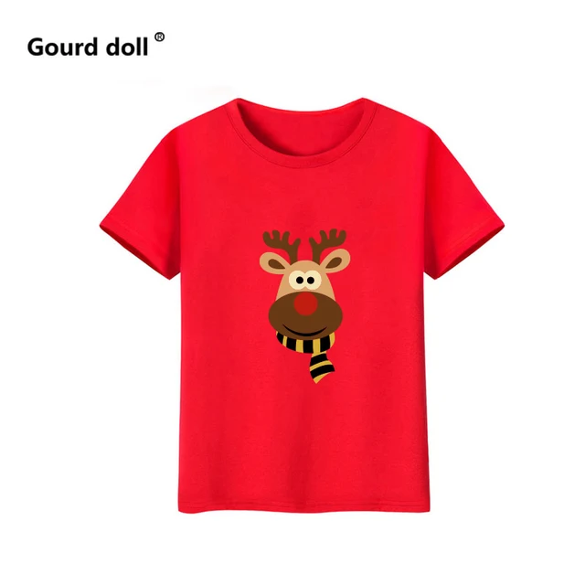 Christmas Couple Top T-shirt Merry Christmas Casual Cotton Short Sleeve Tees Brand Loose Women And Men Santa Outfits Clothes Deer1 Red