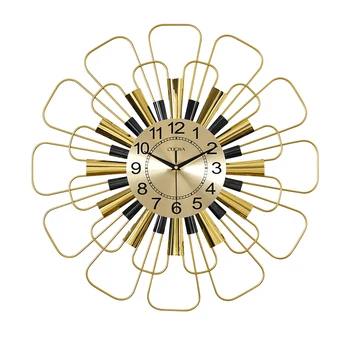 

Nordic Creative Wall Clock Large Golden Metal Luxury Geometric Modern Design Wall Clock Living Room Horloge Home Decor DA60WC
