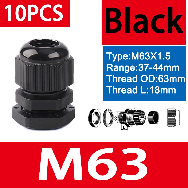 M63-44 BK 10Pcs