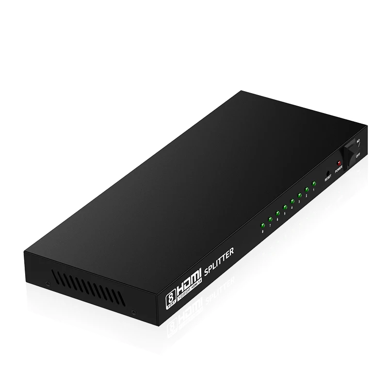 

HOJIWI 1080P 8 Port Splitter Switcher 1x8 1 in 8 out HDMI-Compatible Distributor Splitter For HDTV PS3 XBOX EP program AE02
