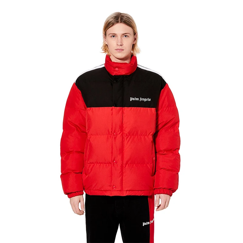 

2021ANGLES new fashion trendy brand PALM trendy men autumn and winter thick style coats color matching to keep warm Parkas