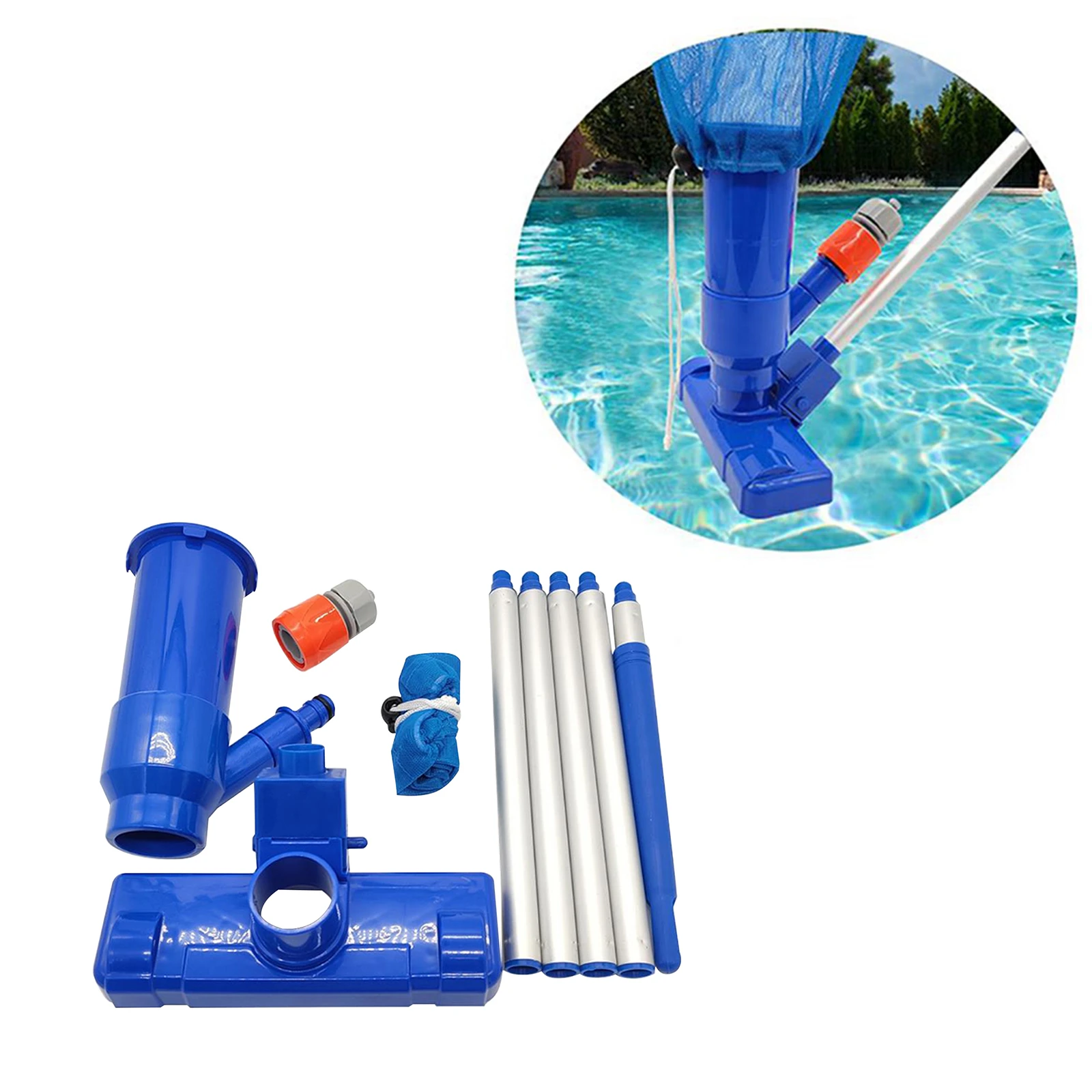 Portable Pool Vacuum Cleaner For Above Ground Pools, Spa, Fountain, Hot