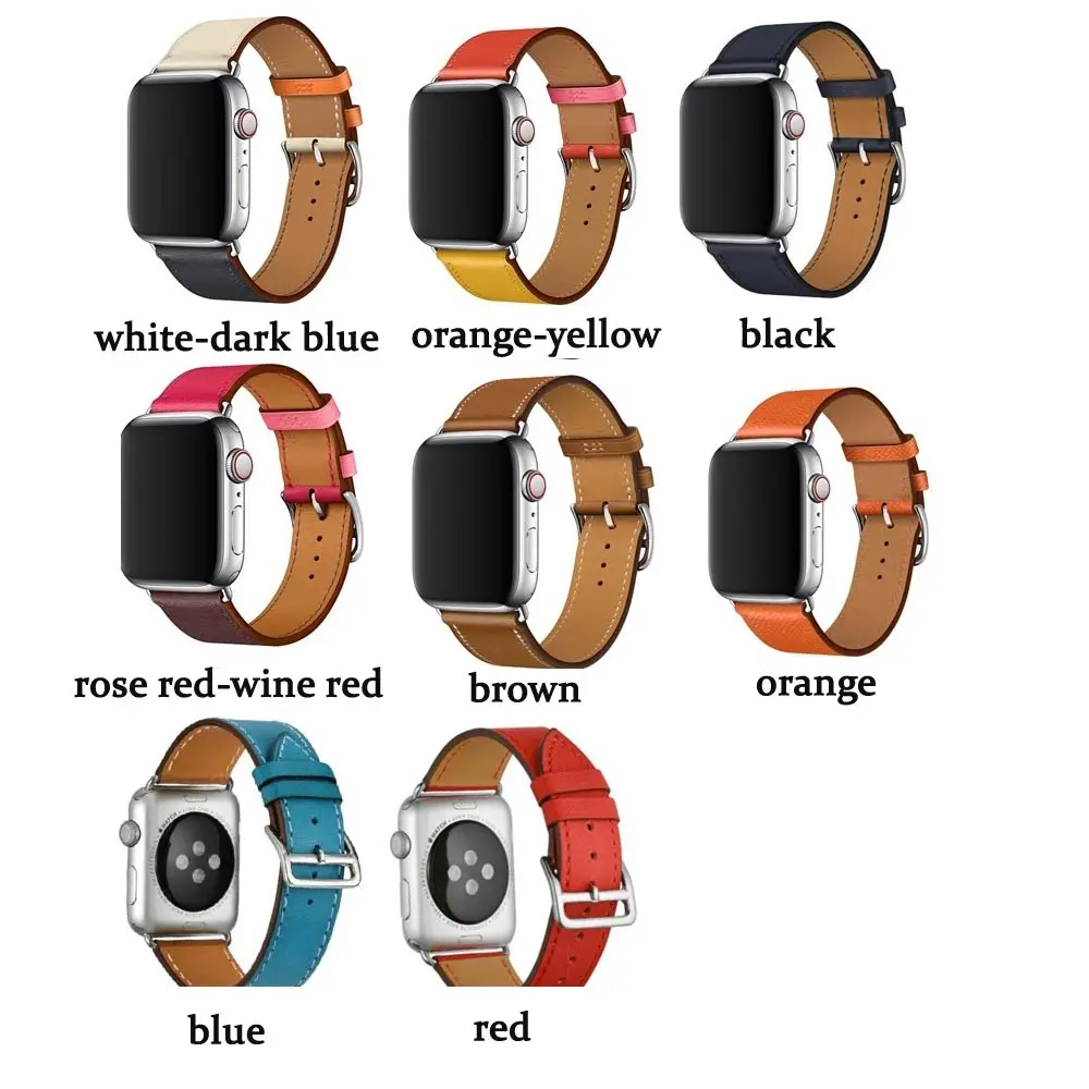 Ремешок из коровьей спилковой кожи для Apple Watch 4 38 мм 40 42 44 браслет часов ремешок