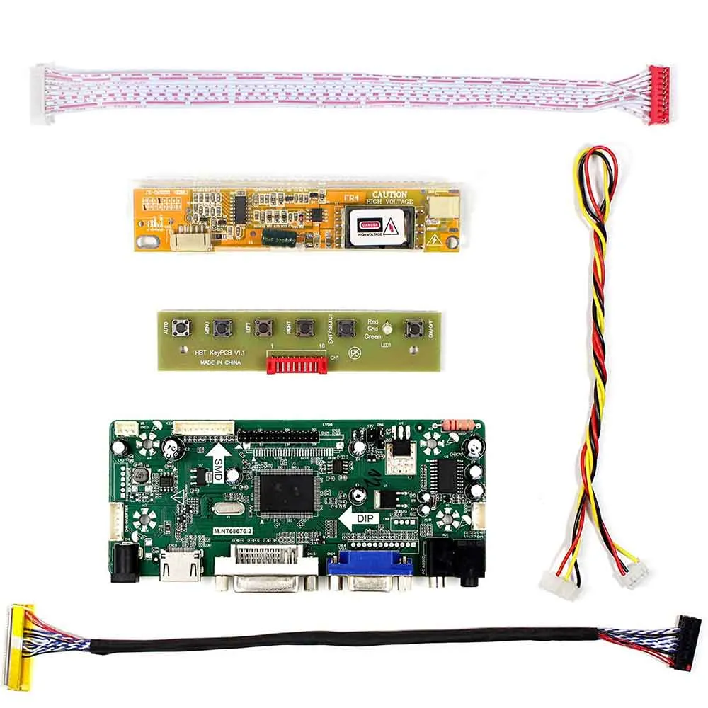 Latumab Controller Board for LP154W01-TLAE Matrix LVDS 15.4 LCD Display 1280×800 HDMI+DVI+VGA 30 Pins Driver Board  (4)