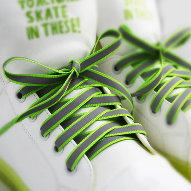 Creative Double-sided Reflective Shoelaces Fashion Tide Night Running Sports Shoes Hot Selling Wholesale Warning Laces