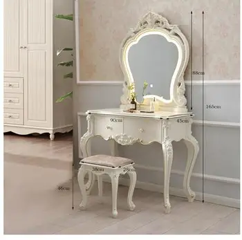 

European style dressing table bedroom princess dressing table dressing table modern minimalist dressing table with lamp online