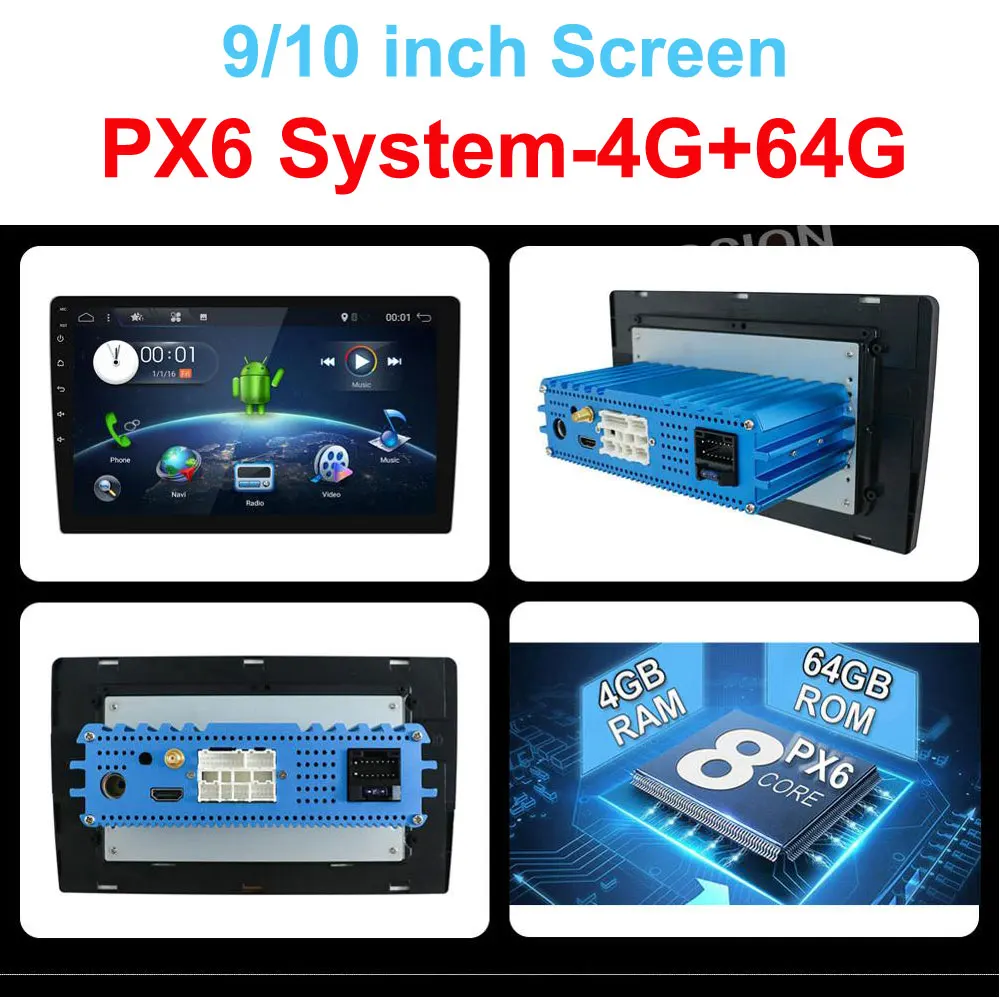 4G 64G Android 10 0 Универсальный 1 din Автомобильный мультимедийный плеер автомобильное