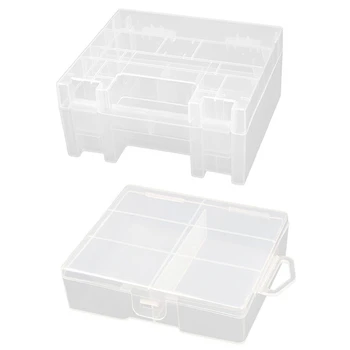 

2 Pcs Plastic Batteries Battery Case Holder Storage Box Plastic Batteries Battery Case-For Aaa/Aa/D & for 24 X Aa