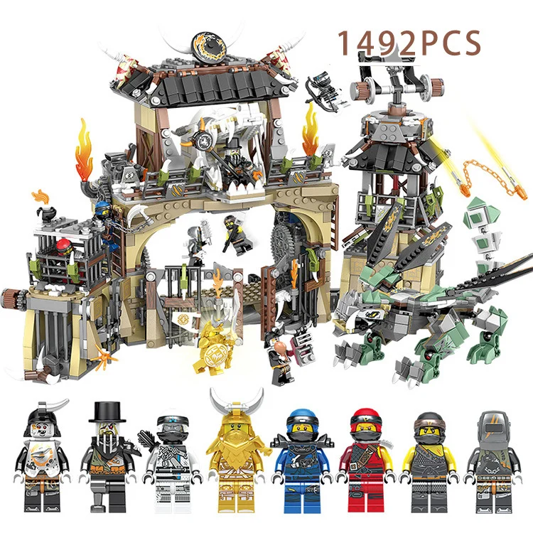 

The Dragon Hunters Golden Samurai Compatible Ninjagoes Building Block 1492pcs Toys for Children Bricks Model Gift DIY