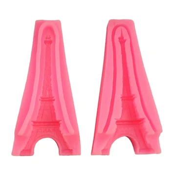 

3D Paris Eiffel Tower Cake Fondant Mold Silicone Gum Paste Sugar Craft Mold Polymer Clay Epoxy Resin Mold Candle Mould