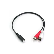 

3.5mm 1/8" Stereo Female to 2 Male RCA Jack Adapter AUX Audio Y Cable Splitter1