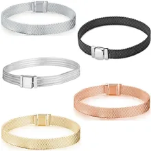 Оригинальные 925 пробы Серебристые рефлексионы сетчатые браслеты для рефлексионов амулеты мульти Змеиный Браслет Цепочка Сделай Сам Изготовление ювелирных изделий