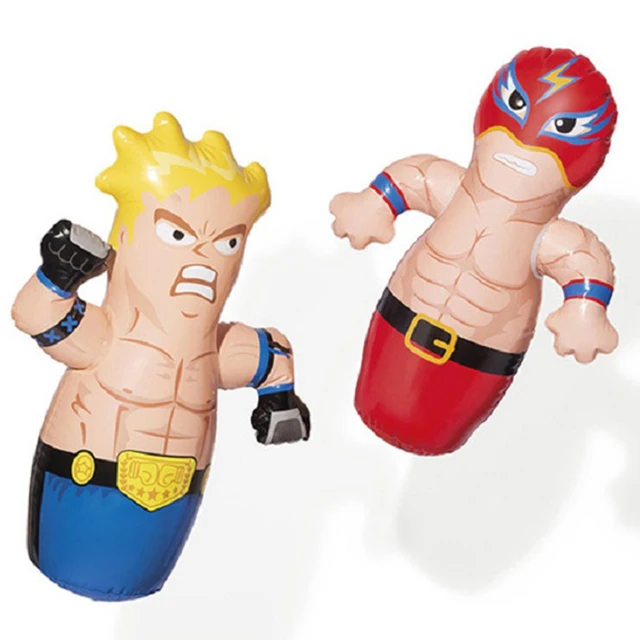 Inflatable Toy Tumbler 3D Puzzle Game Cute Doll Tumbler Children Inflatable Toy Sandbag 1 Random 5