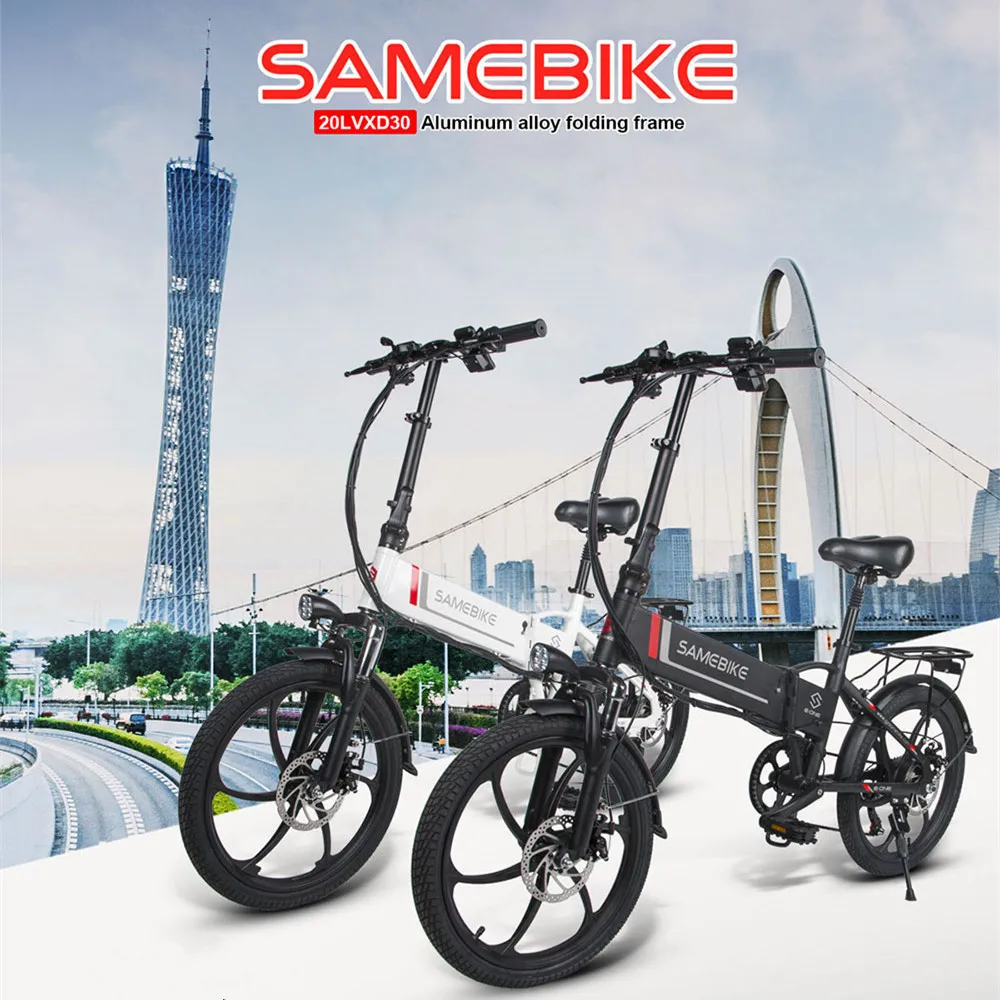 Электрический велосипед Samebike 20 &quot48В 8ач встроенный литиевый аккумулятор