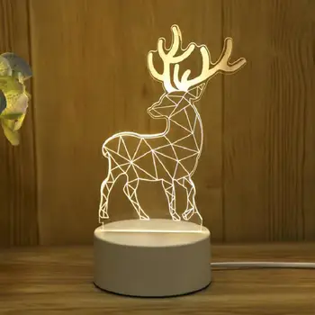 

3D Table Lamp Desk Light Night Light Christmas Xmas Atmosphere Home Decor Art Kid Creative Modern Adorable Cute