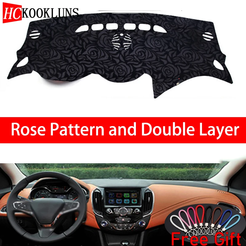 Rose Pattern For Chevrolet Cruze 2015 2016-2018 Dashboard Cover Car Stickers Decoration Accessories Interior Decals | Автомобили и