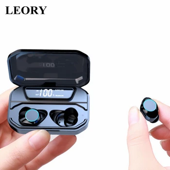 

LEORY Wireless bluetooth Earphone G02 TWS Auto Pairing Smart Touch Earbdus 3300mAh Power Bank IPX6 Waterproof Sports Headset