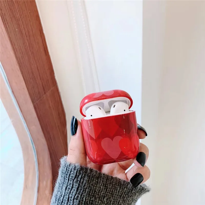 Kjoew для Apple Airpods 1/2 чехол беспроводных наушников в форме сердца аксессуары