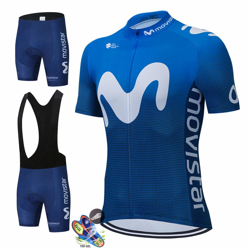 Movistar Summer Cycling Clothing Comfortable Racing Bicycle Clothes Suit Quick-Dry Mountain Bike Jersey Ropa Ciclismo | Спорт и