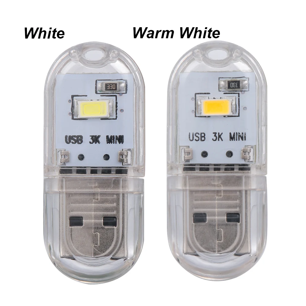 Светодиодный ночной миниатюрный светильник с питанием от USB 5 В 2 светодиода SMD 5730