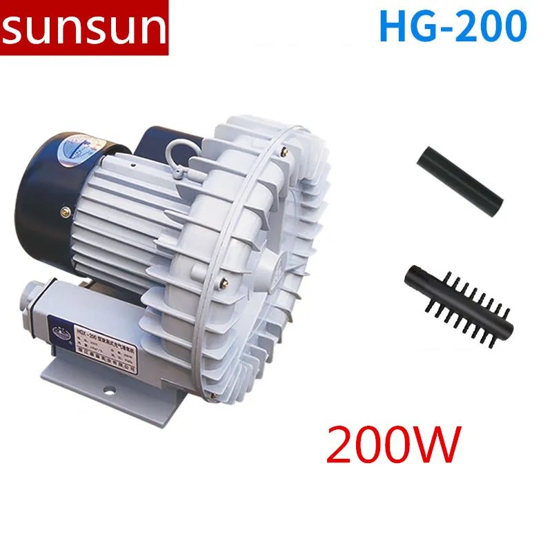 SUNSUN 200W Aquaculture aerator, whirlpool blower, fish pond oxygenation pump, high-power Roots air pump, nanometer oxygenation