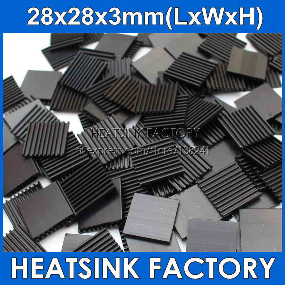

28x28x3mm Cooling Accessories DIY Heatsink CPU GPU IC Memory Chip Aluminum Heat Sink Cooler Radiator