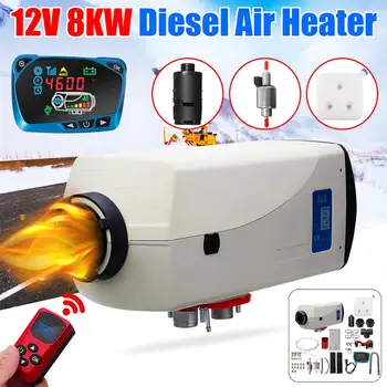 

12V 8KW Car Diesels Air Parking Heater Car Heater LCD Switch Remote Control Monitor 3 Air Outlet for Trucks Bus Trailer Heater