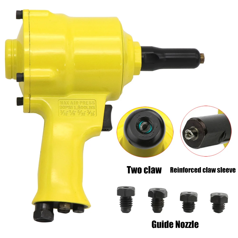 Pneumatic Air Blind Rivet Gun With 40 Pcs Nail Automatic POP Riveters Riveting Tool for 2.4mm 3.2mm 4.2mm 4.8mm