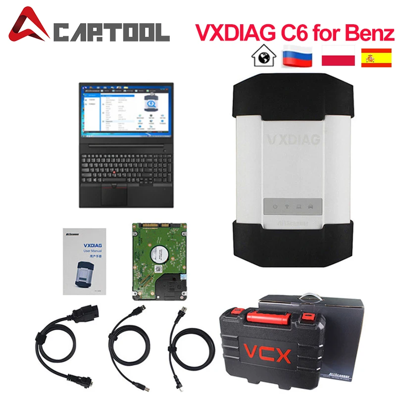 VXDIAG для XENTRY Multidiag диагностический инструмент VCI DOIP Benz мощный чем C4 C5 с Compture T420(I5/4G)+