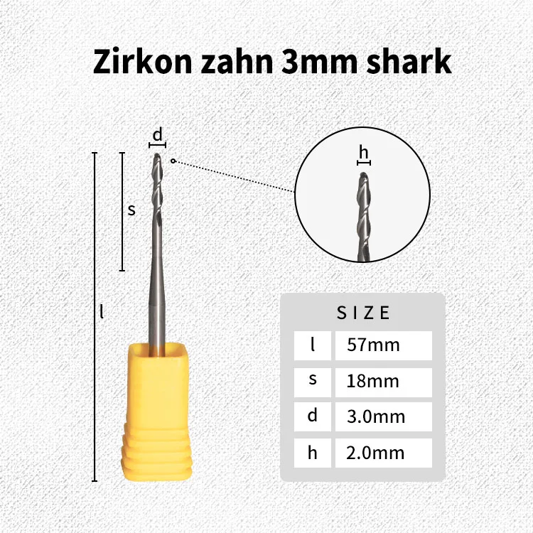3 шт. zirkon zahn cad cam M5/M3 мм фрезерный станок без покрытия/Алмазное покрытие Burs