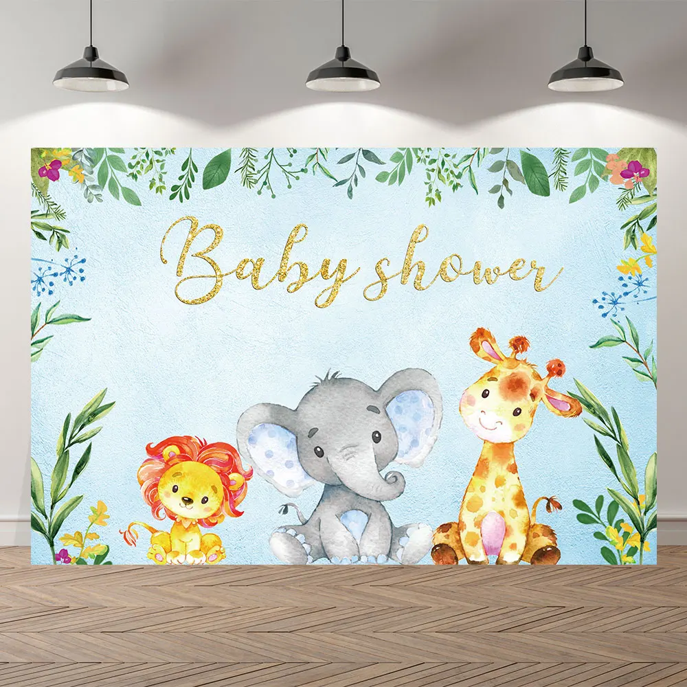 SeekPro новорожденного Лев жираф слон День рождения Baby Shower баннер фоны для