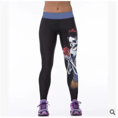 K079 Skull Princess VIIANLES 3D Леггинсы с принтами Corriendo Deportes дизайн беговые леггинсы модные эластичные брюки Лев спортивные брюки, леггинсы для фитнеса - Цвет: K079 Skull Princess