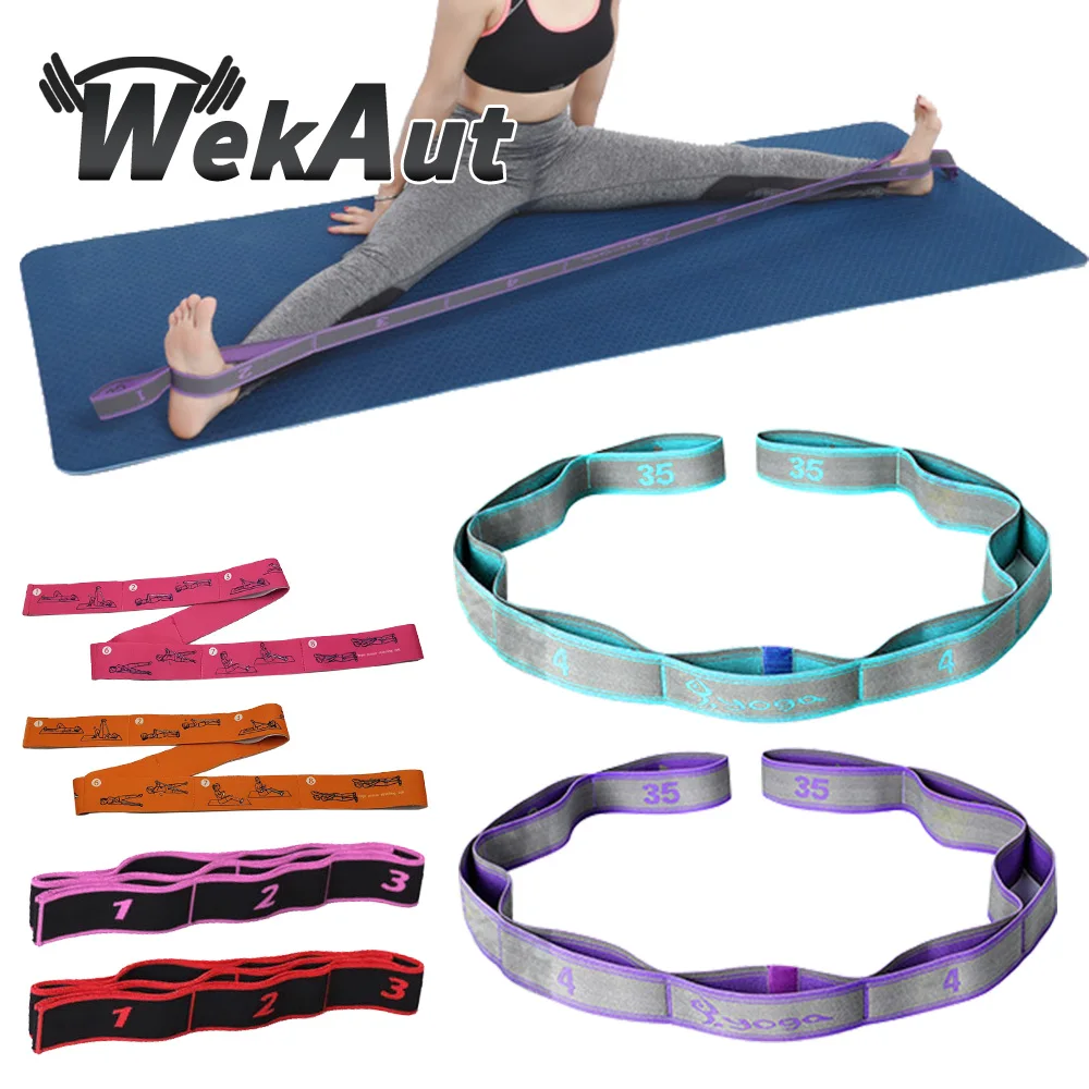 Correa de tracción para Yoga, correa de estiramiento de poliéster y látex, lazo de resistencia elástica, banda de goma para entrenamiento y ejercicio